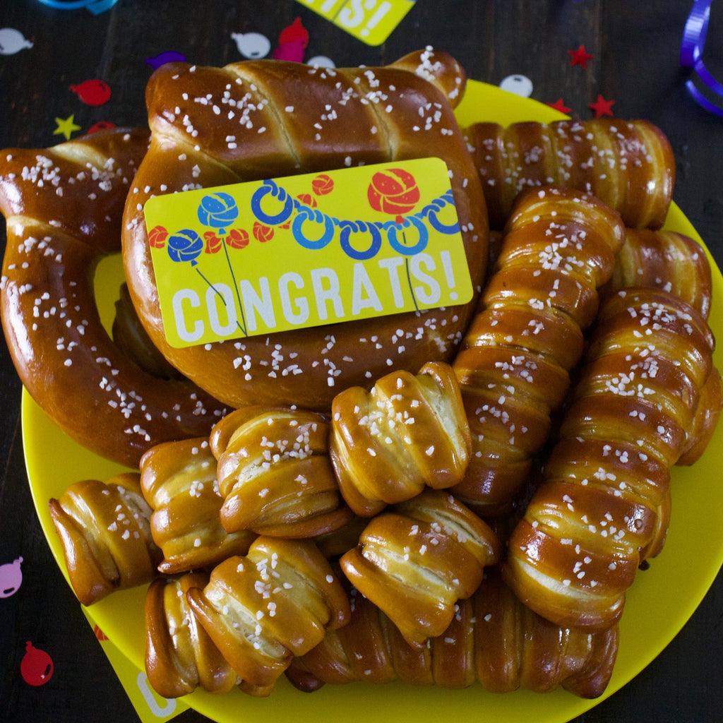 Soft Pretzels & Sauces Variety Box - Congratulations